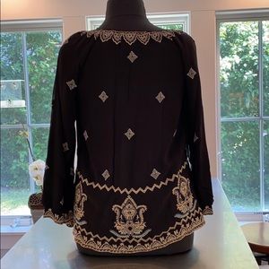 Tolani lined, embroidered tunic